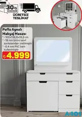 PUFLA AYNALI MAKYAJ MASASI fiyat ve kampanya bilgisi